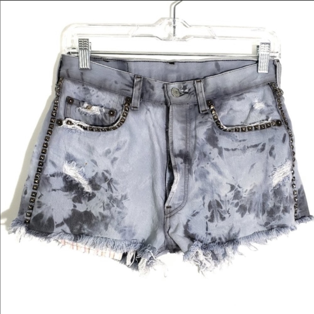vintage Levi's 501 hi rise bleached cut off shorts